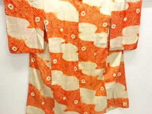 アンティーク　絞り霞模様長襦袢